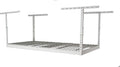 SafeRacks Overhead Garage Storage Rack - Heavy Duty Racks for Garage with 400 lb Capacity, Easy Garage Shelving, Adjustable Storage Rack, Ceiling Mount Storage Shelves 3x6 White (18"-33")