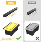 WALMANN Overhead Tote Storage Rails, Heavy Duty Garage Ceiling Bin Storage Rack Adjustable Garage Tote Slide Rail(5 Pack for 4 Bins, Bins Are Not Included)
