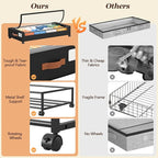 Yecaye 70L Under Bed Storage with Wheels, 3 Pack Larger Capacity Under Bed Storage Containers, Underbed Shoe Storage Organizer, Rolling Under Bed Metal Drawers for Clothes, Blankets, Black