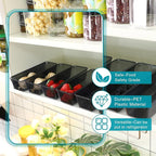 Maitys 12 Pcs Clear Drawer Organizer 9 x 3 x 2 Inches Plastic Rectangle Trays Makeup Vanity Storage Bins and Kitchen Drawers Dividers for Office Desk Silverware Kitchen Utensils(Black)