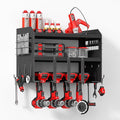 Power Tool Organizer Wall Mount: Heavy Duty Storage Organization Stand Cordless -3 Layers Large Garage Organizer with Drill Holder -Metal Steel Utility Rack Hooks Screwdriver -Gifts for Man
