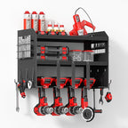 Power Tool Organizer Wall Mount: Heavy Duty Storage Organization Stand Cordless -3 Layers Large Garage Organizer with Drill Holder -Metal Steel Utility Rack Hooks Screwdriver -Gifts for Man