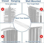 Tie Rack Wall Mounted, Belt Rack Tie Organizer for Men with 20 Storage Hooks, Non Slip 180 Degree Rotating Tie Holder Belt Hanger for Closet/Wall Mount