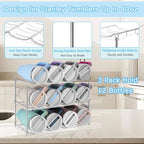 Stackable Water Bottle Organizer for Stanley 40 oz Tumbler, Larger Water Bottle Holder for Kitchen Cabinet, Pantry Organizers and Storage for Stanley Cup and Tumbler Organizer, Hold 12 Bottles