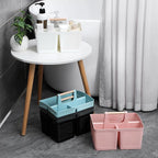 rejomiik Portable Shower Caddy Basket Plastic Cleaning Caddy Organizer Storage Tote with Handle for Bathroom, College, Dorm Room Essentials, Pink