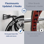 FLEXIMOUNTS 4 Bike Storage Rack, Heavy Duty Wall Mount Hanger for Home & Garage, Holds Up to 200lbs