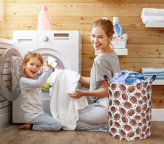 Football Kids Laundry Basket Baby Hamper Toy Storage Bin for Boys Room Decor Baby Nursery Hamper Gift Baskets