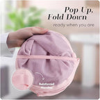 Handy Laundry Collapsible Mesh Pop Up Laundry Hamper, Breathable & Foldable Basket with Side Pocket, Space-Saving, Durable Handles, Wide Opening for Clothes, Toys & Storage, 14 x 13 x 24 in, Pink