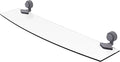 Allied Brass 433G/24 Venus Collection 24 Inch Groovy Accents Glass Shelf, Matte Gray
