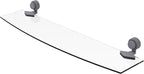 Allied Brass 433G/24 Venus Collection 24 Inch Groovy Accents Glass Shelf, Matte Gray