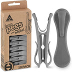 The Smartest Heavy Duty Clothespins with Hooks (30 Pack Recycled Grey) - Hang 3 Garments at Once with Our Tough, Dual Hooks Clothes Pins with Anti-Rust Spring - Durable, Colorful Clothespins