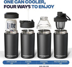 Frost Buddy Universal Can Cooler - Fits all - Stainless Steel Can Cooler for 12 oz & 16 oz Regular or Slim Cans & Bottles - Stainless Steel (Merry Marbleous)