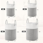 Laundry Basket,Woven Cotton Rope Laundry Hamper,Versatile Storage for Dirty Clothes,Baby Toys,and Blankets in Bathroom, Nursery,and Living Room (Grey, 60L)