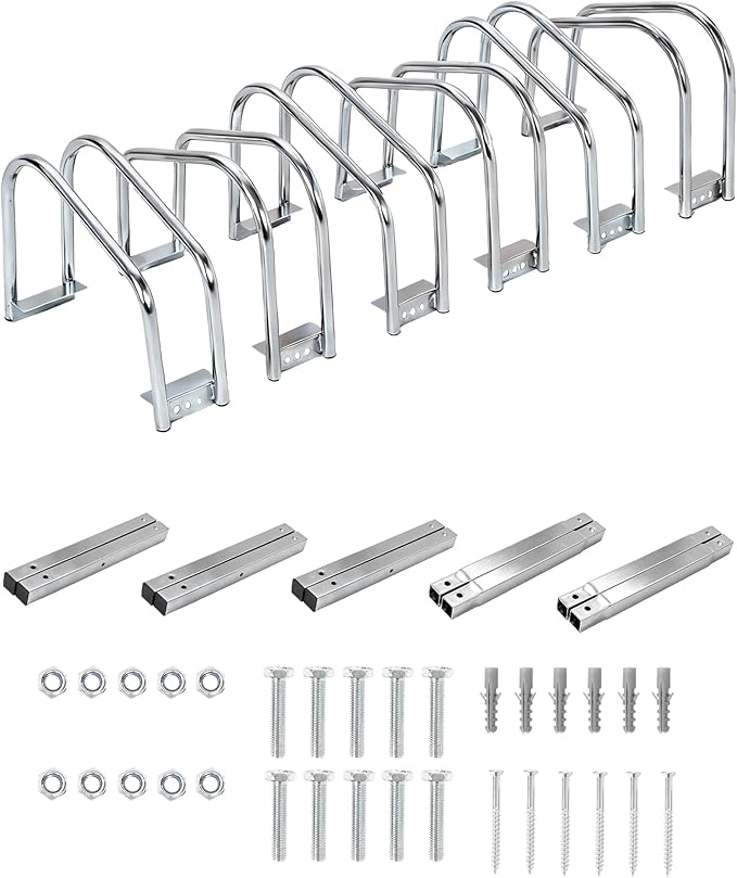 Bike Floor Stand, Freestanding Bike Parking Rack for Garage, Heavy Duty Bicycle Storage Organizer Fit 22-28" Wheels & 2.2" Tire Width,Indoor Outdoor Bike Storage Stand for Home, Apartment, Bike Shop