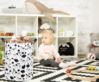 Cow print Laundry Basket Baby Laundry Basket Nursery Hamper Kids Baby Laundry hamper for Boys and Girls Cute Toy Storage Bin Cow Room Decor(Cow)