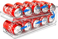 Rolling Soda Can Organizer for Refrigerator Can Dispenser for Fridge Beer Soda Seltzer Pop Can Soda Organizer for 10 Standard Size 11.15oz or 12oz Cans Holder Storage Pantry Organization