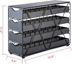 FlagShip for Nespresso Pod Holder Drawer Large Mullti Tier Coffee Pod Holder Vertuo (4 Tier (80Pods Capacity))