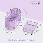 SUPEASY Mesh Desk Organizer, Desk Accessories & Workspace Organizers with Drawers, Pencil Holder for Desk with 9 Compartments for Office Suppliess, 8.6 x 4.3 x 4.1 Inch, Purple