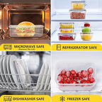 34 PCS Food Storage Containers Set with Airtight Lids (17 Lids &17 Containers) - BPA-Free Plastic Food Container for Kitchen Storage Organization, Fruit Meal-prep Containers with Labels & Marker