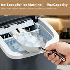 304 Stainless Steel Ice Scoop - 8oz Heavy Duty Ice Shovel for Freezer & Ice Maker, Commercial Scooper for Kitchen, Bar, Party Ice Bucket (Sleek Silver)