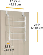 Whitmor Over The Door, White Towel Rack, Medium, 6023-529