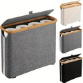 Toilet Paper Storage Basket, Oxford Cloth Papers Container with Lid, Medium Toilets Holder for Up to 12 Regular or 9 Mega Rolls, Organizer for Bathroom, Waterproof, Beige, 1 Pack (Grey)