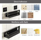 Shower Caddy,Shower Shelf 4 Pack - Bathroom Shower Shelf Rust-Proof Aluminum Adhesive Installation No Drilling Required, Suitable for Bathroom Storage and Home Decoration