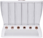 Dry Food Dispenser Wall Mounted 6 Grid Rice Dispenser Kitchen Storage