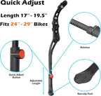 Lumintrail Center Mount Bike Kickstand - Fits 24-29 Inch Bicycles - Adult Mountain, Cruiser and Road Bike Kickstand - Quick Adjust Height