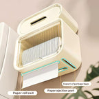 Homol No Drill Plastic Toilet Paper Holder Collection - Universal for Kitchen, Living Room, Office & Bathroom | Free-Standing, Wall-Mounted, Adhesive (with Shelf/Storage Function)