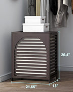 Laundry Hamper, 27.3 Gallon (103L) Bamboo Wood Clothes Laundry Basket with Lid and Handles, Removable Liner