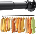 2 Pack Closet Rods for Hanging Clothes, 17-54 Inch No-Cut Stepless Adjustable Closet Rod, 1.3 Inch Heavy Duty Metal Closet Hanging Rod with Brackets, Closet Bar for Closet, Laundry Room, RV, Wardrobes