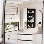Medicine Cabinet 20x30 Inch, Aluminum Bathroom Mirror Cabinet with Storage, Recessed or Surface Mount, Black Vanity Storage Unit with 3 Anti-Tip Adjustable Acrylic Shelves, Soft Close Hinge