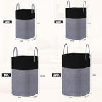 Laundry Basket,Woven Cotton Rope Laundry Hamper,Versatile Storage for Dirty Clothes,Baby Toys,and Blankets in Bathroom, Nursery,and Living Room (Black, 80L)