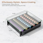 gianotter Crystal Tempered Glass Vertuo Pod Holder Drawer, Compatible with Nespresso Vertuo Capsules, Compatible with 40 Large or 60 Small Nespresso Capsule Organizer (transparent)