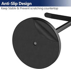 Hand Towel Holder, Stainless Steel Towel Holder Stand for Bathroom, Kitchen Countertop, T-Shaped Hand Towel Rack Stand, Black