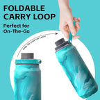 Greylock 20 oz Insulated Water Bottle with Straw Lid, Reusable Stainless Steel Sports Water Bottles with Foldable Handle, Leak Proof, Double-Wall Vacuum Insulation, 24 Hours Cold (Tides)