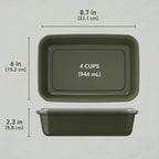 Bentgo Prep - 20-Piece 1-Compartment Reusable Meal Prep Containers with Lids, PFAS & BPA Free Materials, Durable, Microwave, Freezer, & Dishwasher Safe To Go Food Storage (Khaki Green)