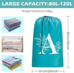 Sylfairy 2 Pack Extra Large Travel Laundry Bag, Dirty Clothes Organizer with Drawstring,Heavy Duty Travel Laundry Bags