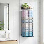 Bathroom Towel Storage, Black Bathroom Towel Holder, Wall Mounted 3 Bar Towels Racks Shelf Towels Organizer for Rolled Towels, Modern Storage Rack Organizer for RV, 34inch