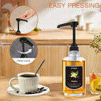 3Pack Coffee Syrup Pump, Compatible with Toran i, DaVinci, Jordans Skinny Syrups - Toran i Syrup Pump Dispenser Fits 25.4 Oz/750Ml Bottles, For Coffee Flavoring Syrups, Teas, Snow Cones, Smoothies