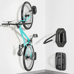 Swivel Bike Wall Mount, Heavy Duty Vertical Bike Rack with Fixed Hooks for Garage Storage, Wall Mounted Bicycle Hangers Holds up to 77 lbs for Indoor, 1 Pack