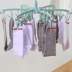 Foldable Drying Rack with 24 Clips for Drying Socks Lingerie Baby Clothes Drying Towels Rotatable Sock Drying Rack
