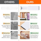 Lifewit 18 Pack Drawer Dividers 4" High 28-43.5cm/11-17" Adjustable Drawer Organizer for Clothes/Utensils, Expandable Drawer Separator in Dresser/Kitchen/Bedroom/Office Organization & Storage White