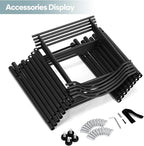 MOOACE 5 Gallon Water Jug Holder, 5 Tier Heavy Duty Water Cooler Jug Storage Rack, Detachable Water Dispenser Stand, Water Bottle Holder Organizer, Black