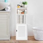 ShellKingdom Toilet Paper Holder Stand, Small and Slim Bathroom Storage Cabinet for Bathroom Small Spaces, 29.1 x 9.5 x 7.9 inch