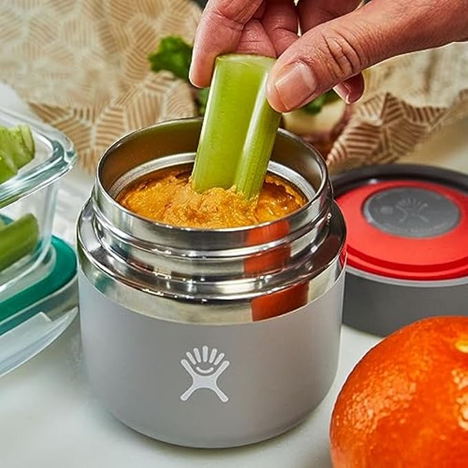 Hydro Flask Food Jar – Insulated Stainless Steel, Snack Travel Container for Hot Food, Lunch, & Soup 12 Oz Black