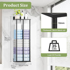 Large Towel Racks for Bathroom Wall Mounted, Updated 3 Bar Bath Towel Holder for Bathroom Wall, 34'' Bath Towel Rack for Bathrooms, Metal Small Bathrooms Towel Storage Rack, RV Towels Rack, Balck