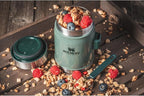 STANLEY Classic Food Jar and Spork | Vacuum Insulated Food Container | Wide Mouth Screw On Lid | Packable for Travel | Stainless Steel with Leakproof Lid | BPA-Free