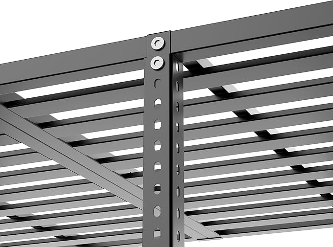 3x6ft Overhead Garage Storage Rack,Adjustable Ceiling Mounted Storage Racks,Heavy Duty Cold Rolled Steel Storage Rack,Ceiling Mount Storage Shelves,750LBS Weight Capacity,for Shop Shed Home (Black)